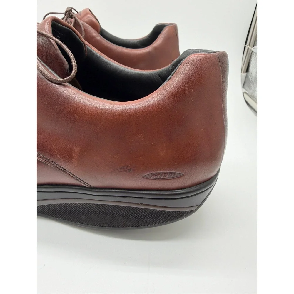 MBT Kabisa Shoes Mens 11-11.5 Brown Leather Rocker Sole